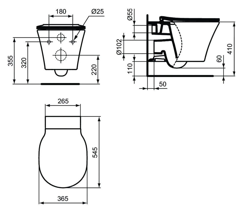 Инсталляция Ideal Standard Prosys Frame 120 M с унитазом Connect Air K819501PA Rimless K819501, сиденье микролифт, панель смыва, комплект