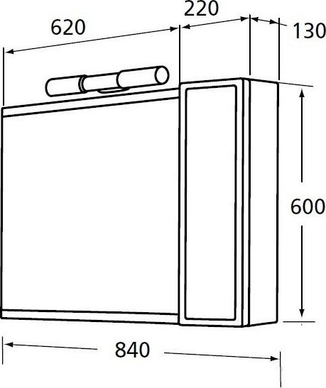 Зеркало-шкаф Ideal Standard Motion W5505CT, венге