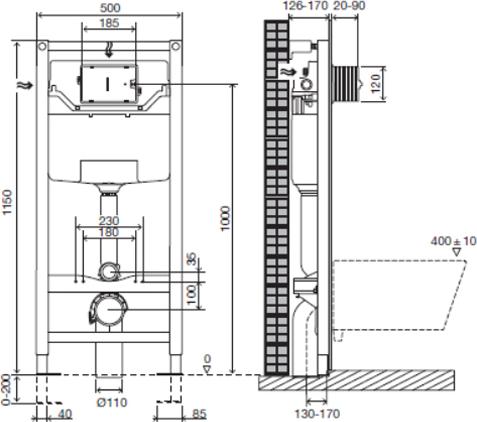 Комплект Jacob Delafon Vox E5504-NF/EDM102-00