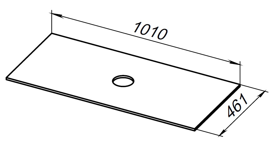 Столешница Allen Brau Reality 100 1.32025.GR-S графит структ