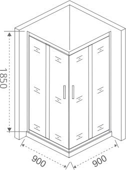 Душевой уголок Good Door Jazze CR-90-C-BR 90x90