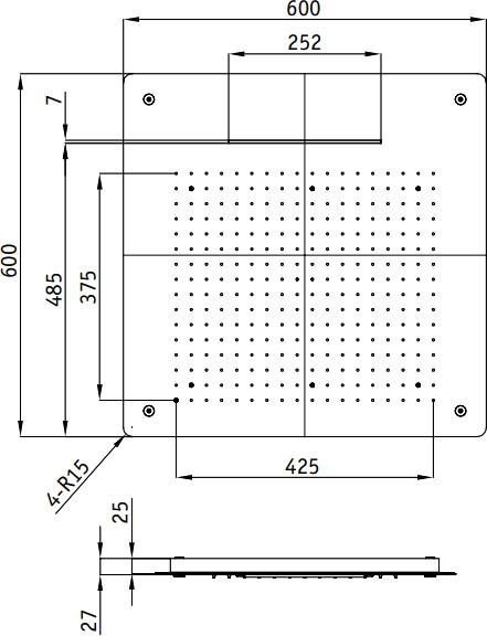 Верхний душ RGW Shower Panels SP-74