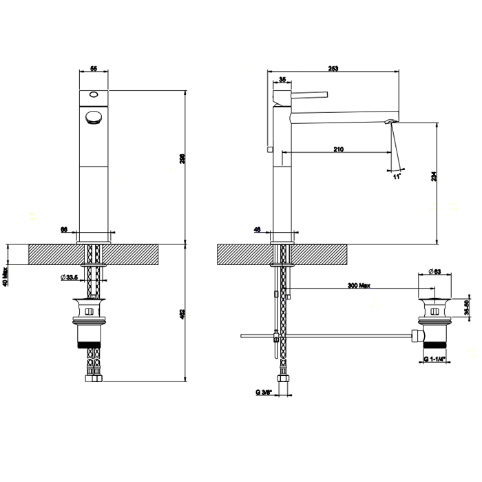 Смеситель для раковины Gessi Ovale 11943#031, хром