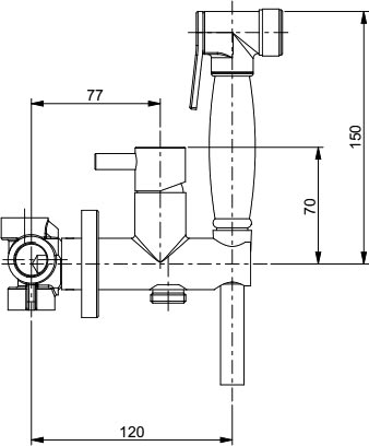 Гигиенический душ Webert EL870301065Metal со смесителем бронза