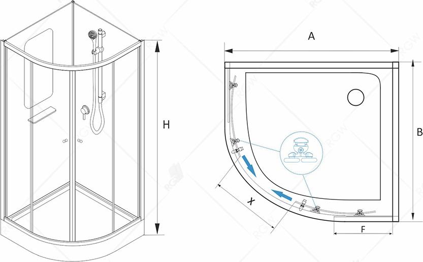 Душевая кабина RGW Andaman AN-208 90 см 381320899-12