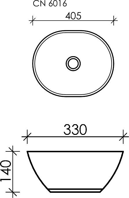 Раковина накладная Ceramica Nova Element CN6016 белая