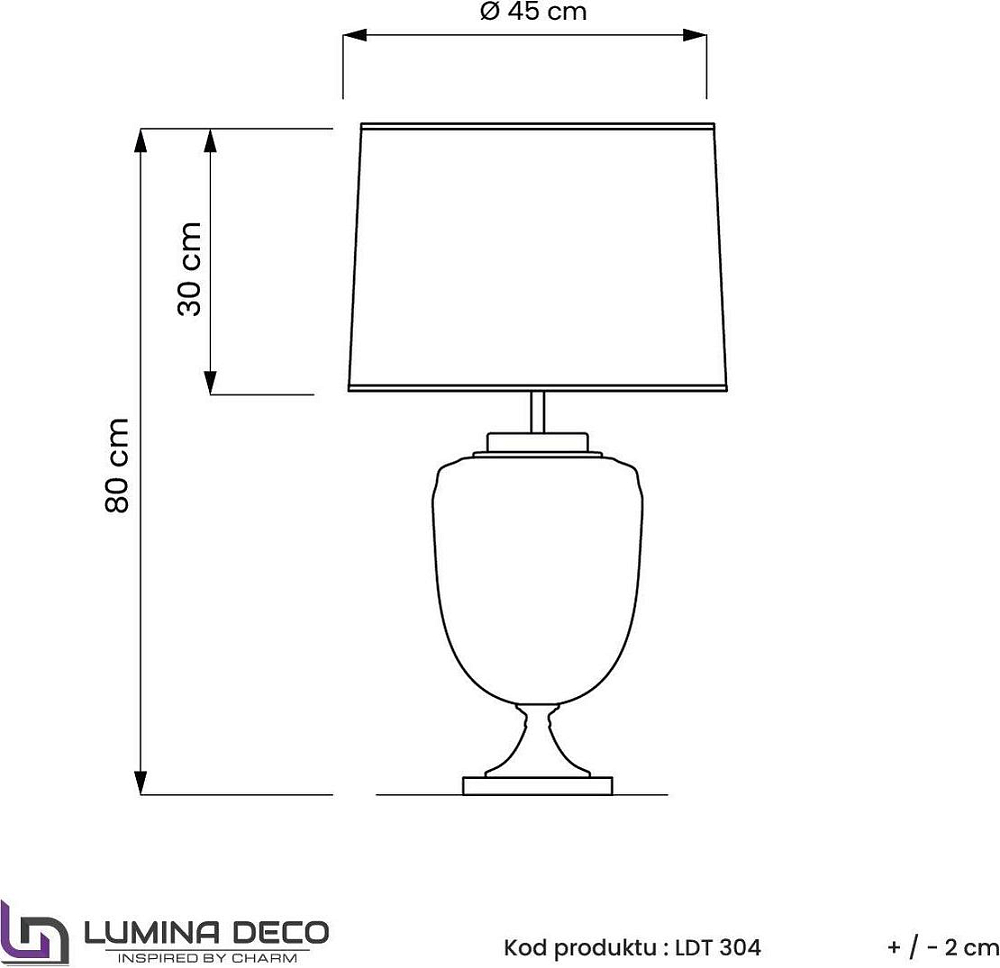 Настольная лампа Lumina Deco Olimpia LDT 304 CHR+WT