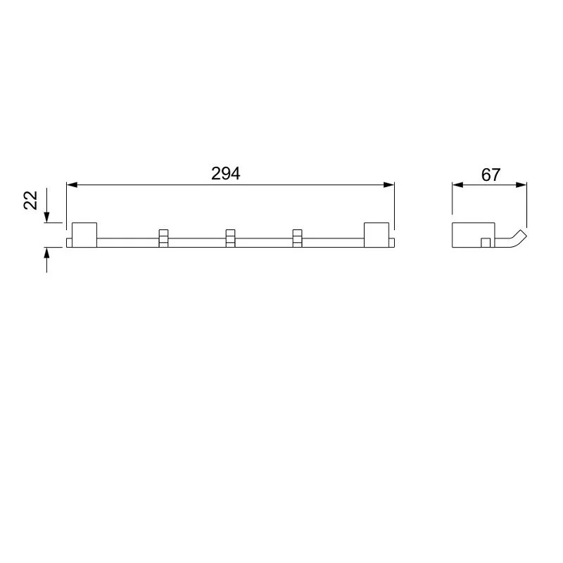 Планка на три крючка Schein Rembrandt 061-3MB черный