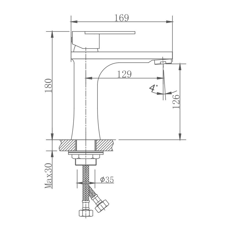 Смеситель для раковины Haiba HB10807 сатин