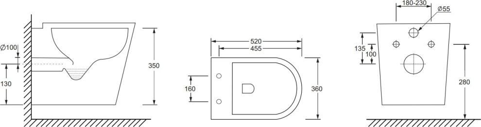 Подвесной унитаз Ceramica Nova Highlight CN1804 с сиденьем микролифт, белый