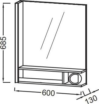 Зеркало Jacob Delafon Terrace EB1735GRU-G1C