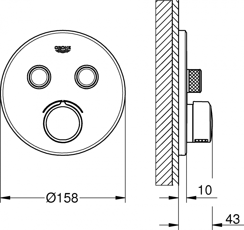 Смеситель Grohe Grohtherm SmartControl 29145000