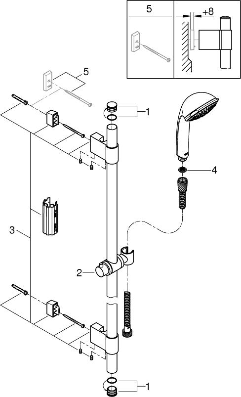 Душевой гарнитур Grohe Relexa 28941001