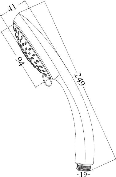 Душевая лейка Aquanet KH53401CP