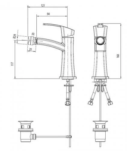 Смеситель для биде Migliore Mercury ML.MRC-8723.cr хром