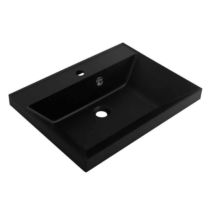 Раковина BelBagno BB600/450-LV-ART-AST-NERO 60 см, черный матовый