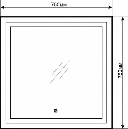 Зеркало Comforty Квадрат-75 00004140521