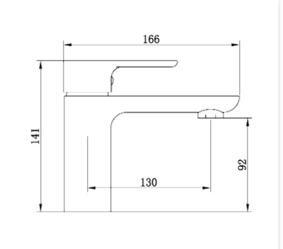 Смеситель для раковины beWash Tiere BVMM1BS357 черный