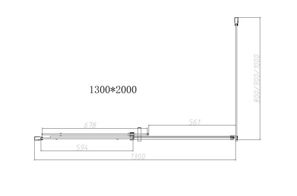 Душевой уголок Vincea Dice VSR-4D1013CL 130x100, хром, стекло прозрачное