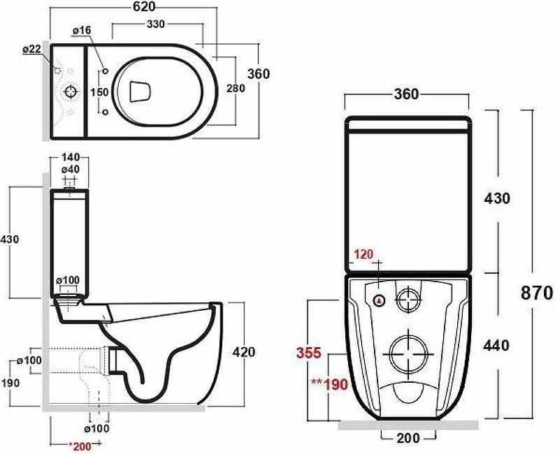 Унитаз-компакт Bien Vokha MDKD063N1VP0W6SZ0 безободковый с сиденьем микролифт, белый матовый