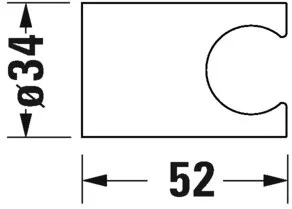 Держатель душа Duravit UV0620000000 хром