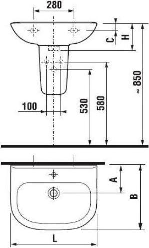 Раковина Jika Olymp 65 1061.4