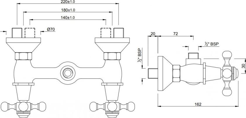 Смеситель для душа Jaquar Queen’s QQT-CHR-7215