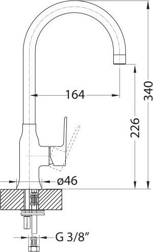 Смеситель для кухни Alveus Slim 1095001, хром