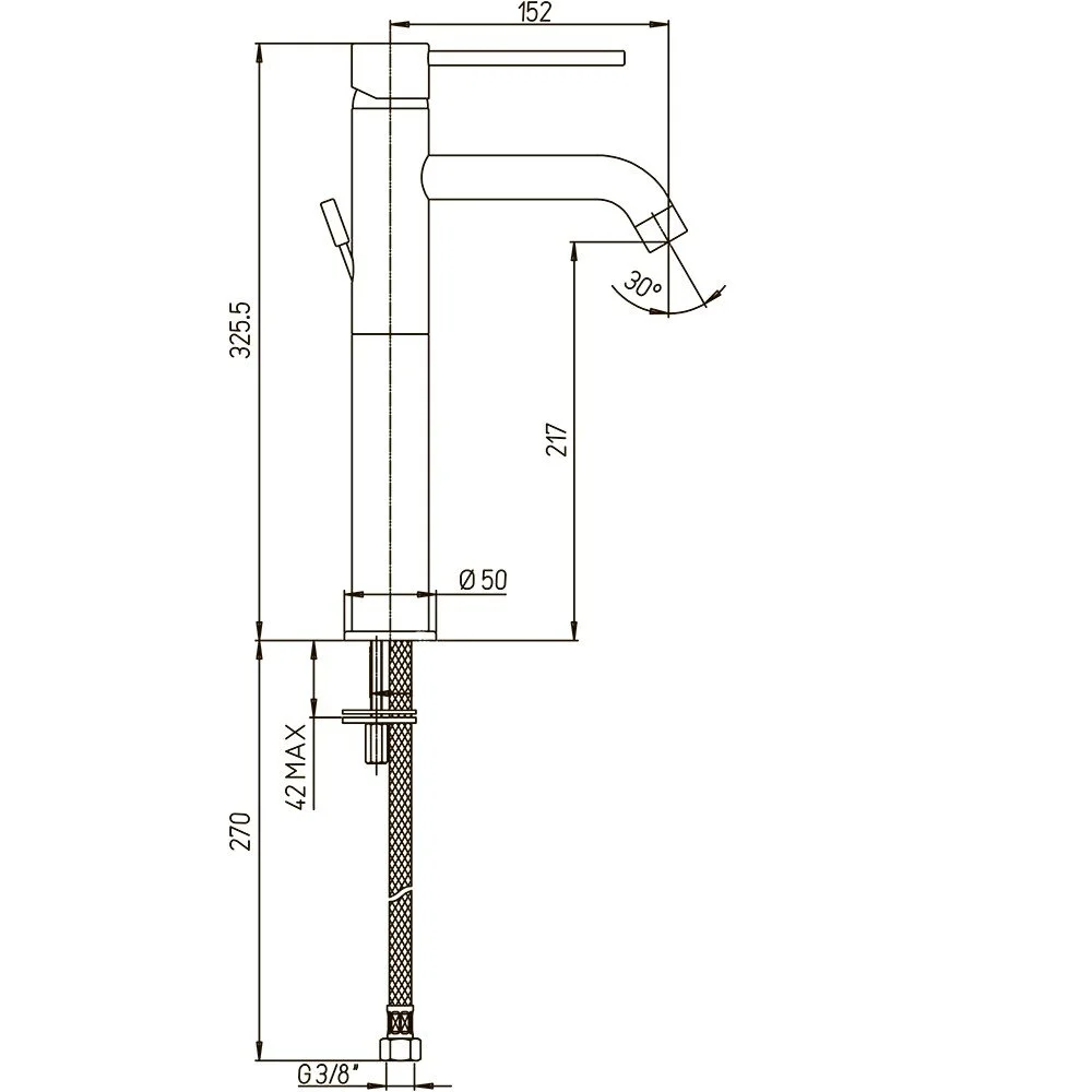 Смеситель для раковины Paini COX 78CR205LLFTLMKM хром