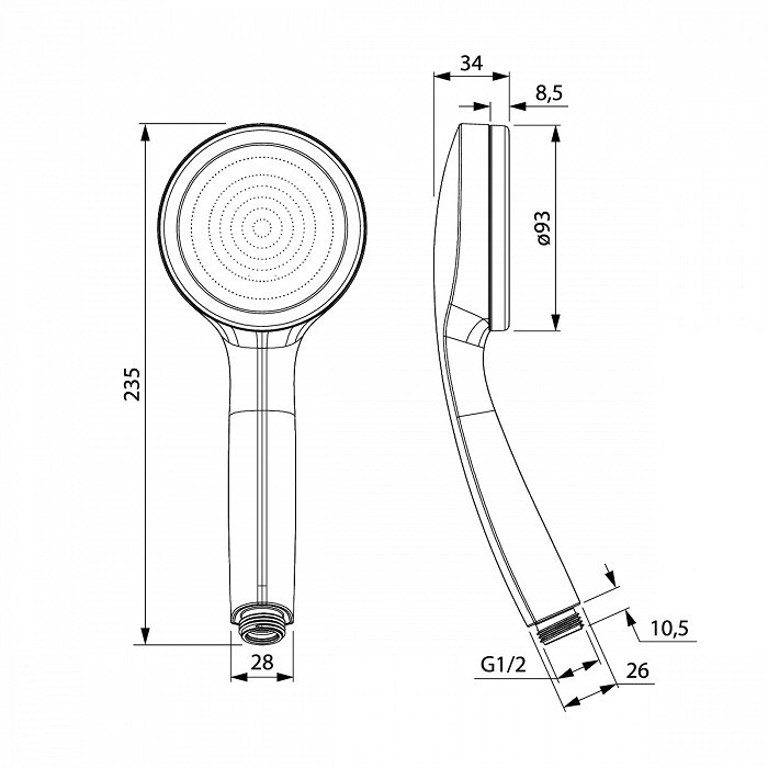 Душ ручной Iddis SpaHome SPA1F00i18 хром