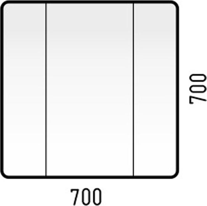 Зеркальный шкаф Corozo Монро 70 SD-00000678, белый