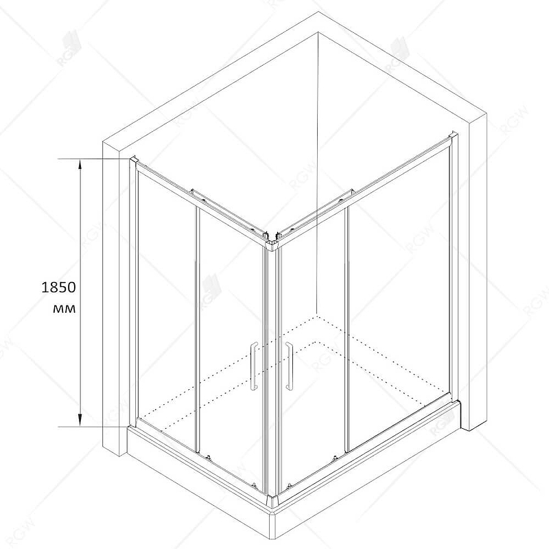 Душевой уголок RGW Classic CL-44 32094480-11 100х80, профиль хром