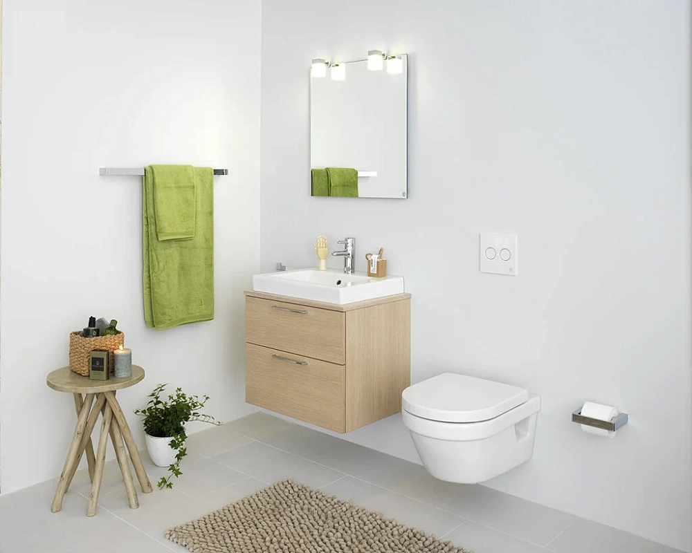 Инсталляция Geberit с безободковым унитазом Gustavsberg Hygienic Flush 5G84HR01, сиденье микролифт, комплект 196415