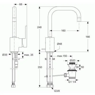 Смеситель для раковины Jado Neon A5569AA хром