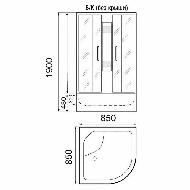 Душевой бокс Parly Effect TMF901