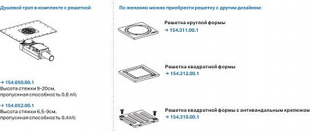 Душевой трап Geberit CleanLine 154.052.00.1