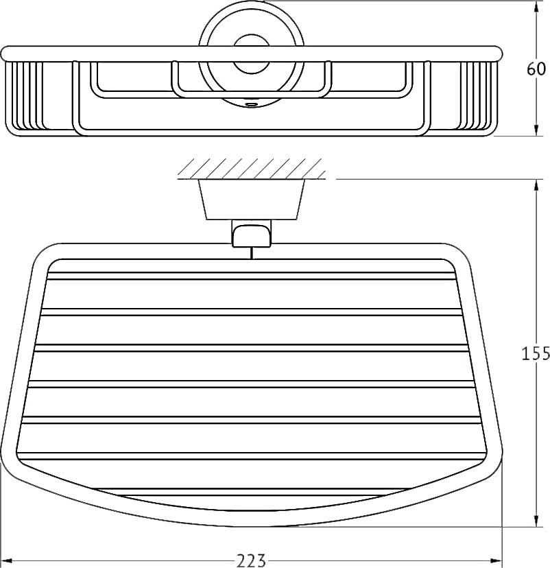 Полка FBS Vizovice VIZ 048 22 см