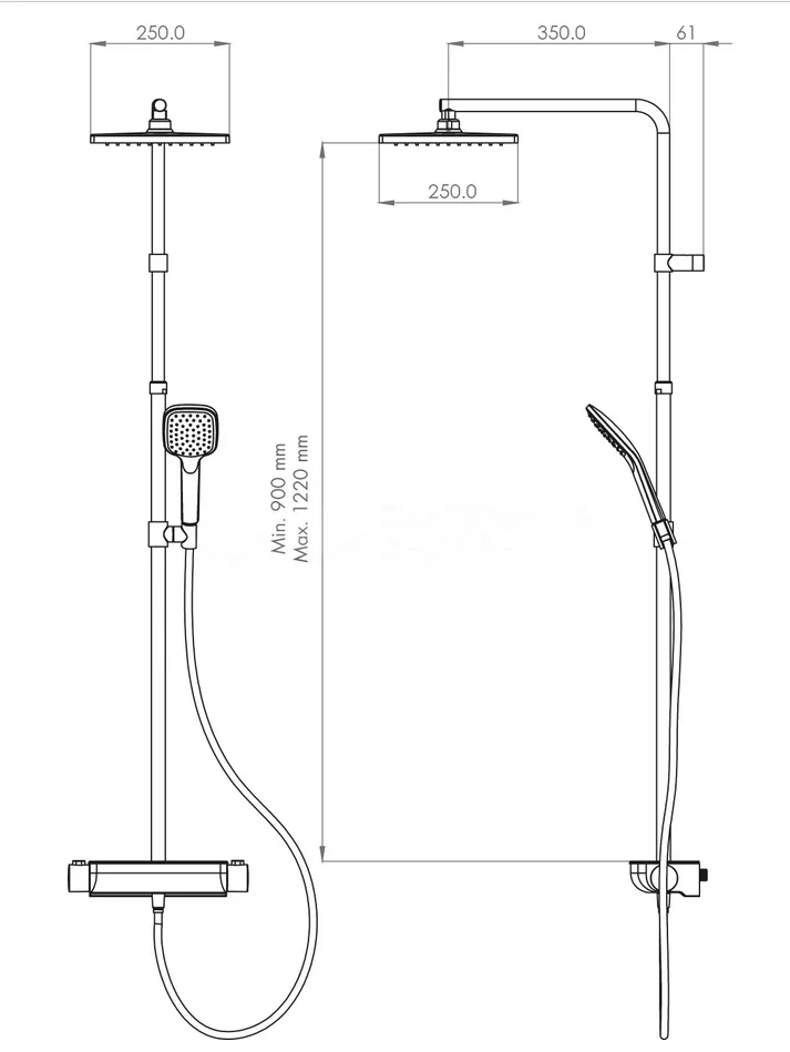 Душевая система Teska Mira DK2922C хром, белый