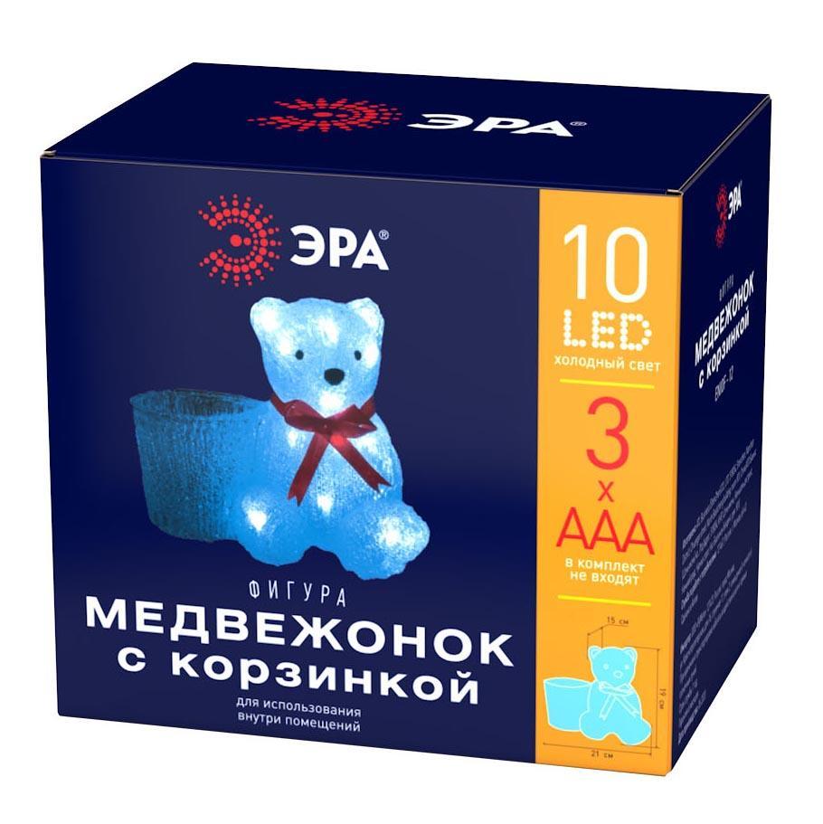 Светодиодная фигура ЭРА медвежонок с корзинкой ENIOF - 12 Б0047974