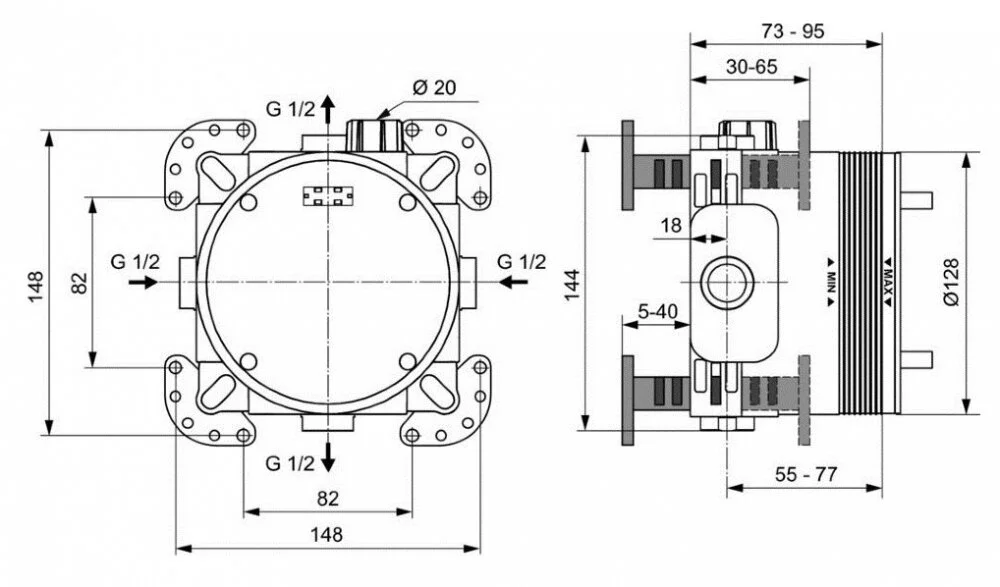 Комплект смесителей Ideal Standard Ceraplan III B1153AA хром