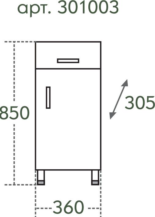 Тумба СанТа TH 36 с 1 ящиком