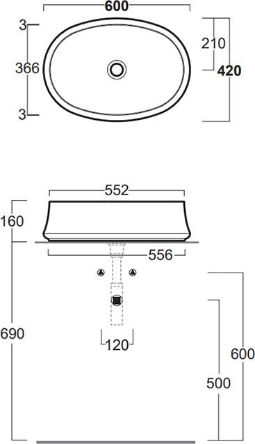 Раковина Simas SHARP SH04bi*0 60х42 см, белый