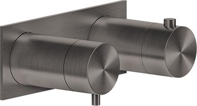 Смеситель для душа Gessi 316 54034#707 термостатический, brushed black metal PVD