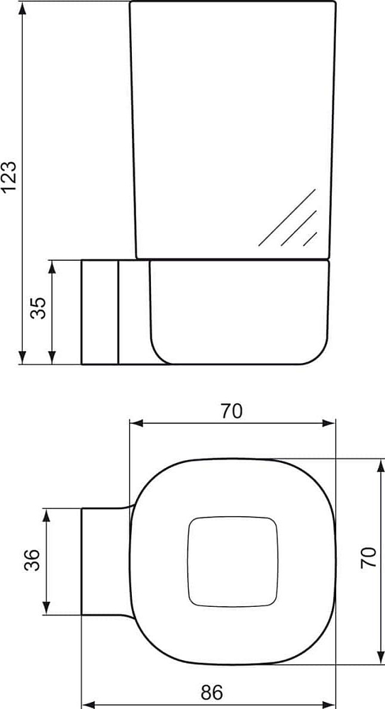 Стакан Ideal Standard Softmood A9139AA, хром