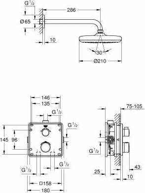 Набор для душа Grohe Grohtherm 34728000