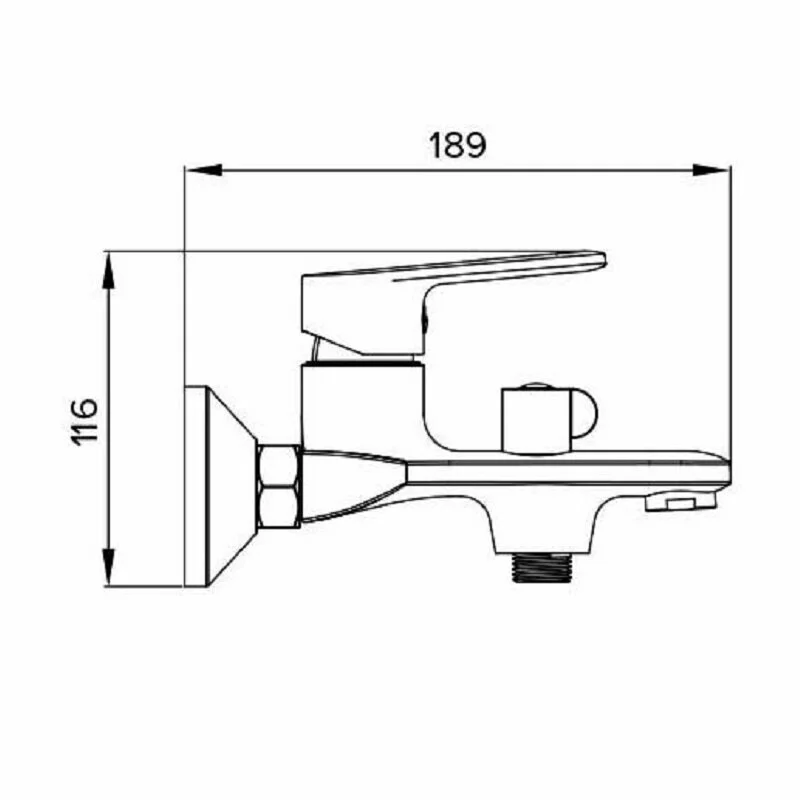 Смеситель для ванны с душем Osgard Platt Black 87323 черный