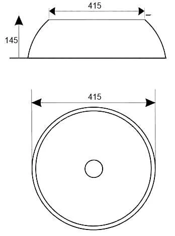 Раковина накладная Comforty J2091 бронза, черный