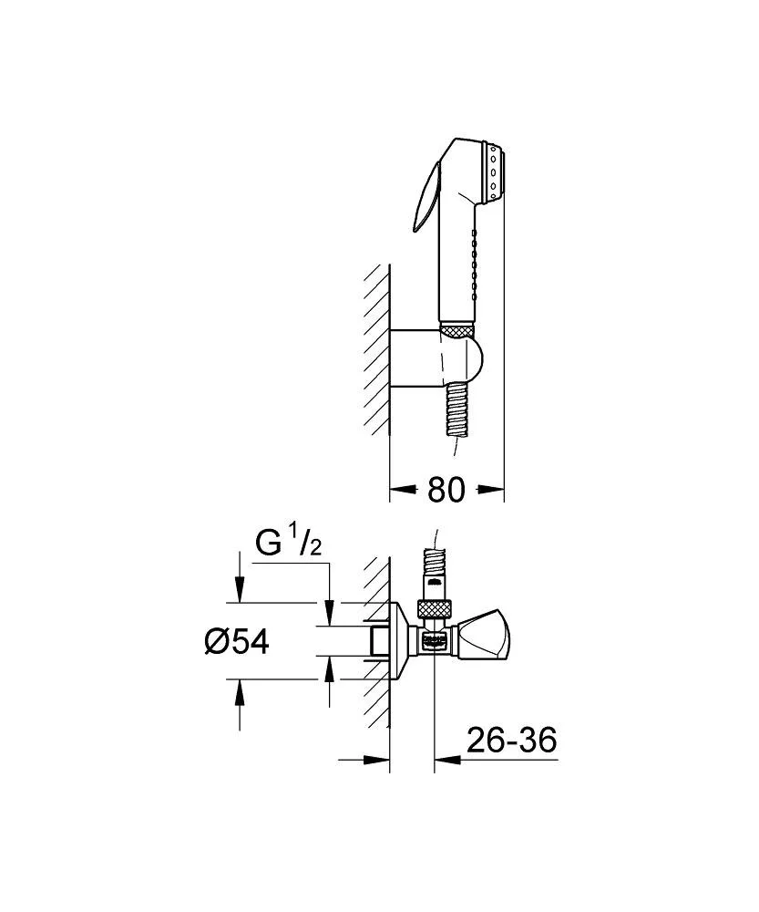 Душевая лейка Grohe Trigger Spray 27813IL0 хром, белый