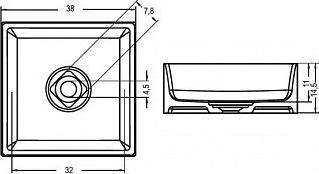 Раковина 38 см Riho Square W023001105