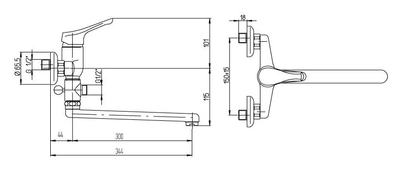 Смеситель для ванны с душем Paini Fiori F2CR119 хром